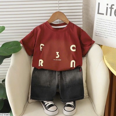 ST5585 SET ÁO PHÔNG SỐ MIX SHORT JEAN LOANG