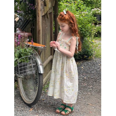 V7512 VÁY 2 DÂY THÊU HOA