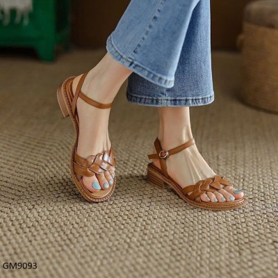 GM9093  DÉP SANDAL ĐẾ THẤP QUAI TẾT