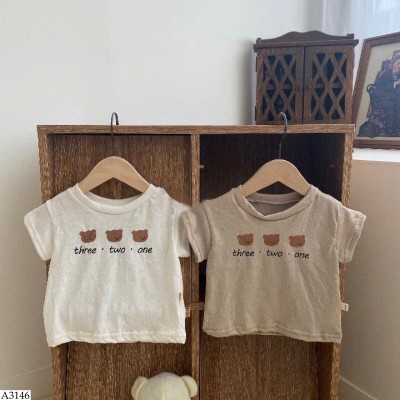 A3146 ÁO THUN MỎNG 3 CHÚ GẤU CHO BÉ