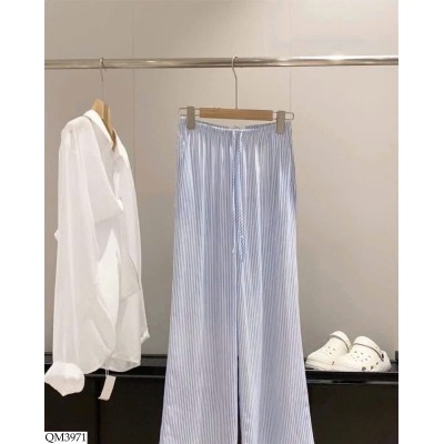 QM3971 QUẦN KẺ SUÔNG HÃNG IN BLUE