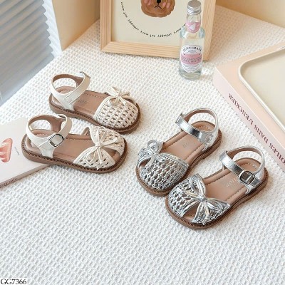 GG7366 SANDAL HỞ MŨI GẮN NƠ BG