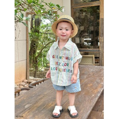 AT7556 ÁO SƠ MI IN CHỮ