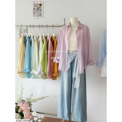 AM11839 ÁO SƠ MI PASTEL NỮ