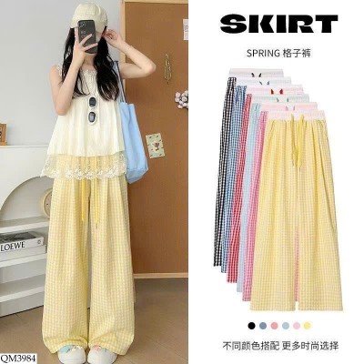 QM3984 QUẦN SUÔNG KẺ CHO NỮ