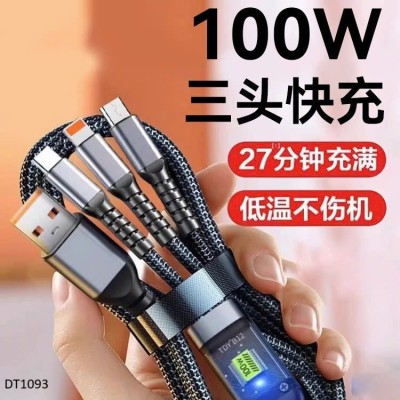 DT1093  SET 2 DÂY SẠC NHANH 3 CỔNG CHỐNG ĐỨT