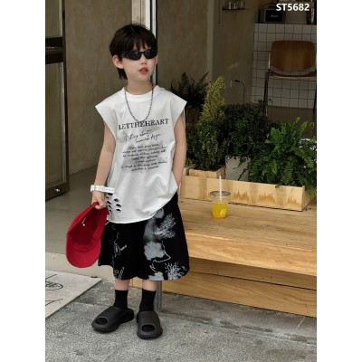 ST5682 ÁO SÁT NÁCH VÀ QUẦN SHORT BÉ TRAI TAIRU