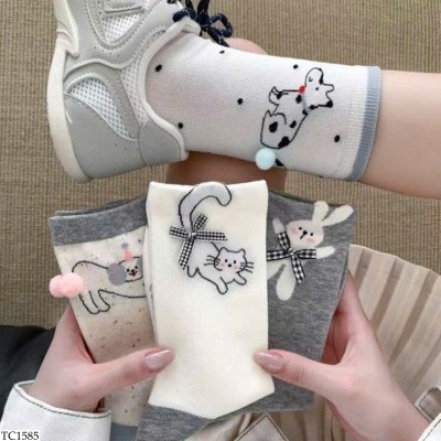 TC1585 SET 4 ĐÔI TẤT NGỘ NGHĨNH CHO NỮ