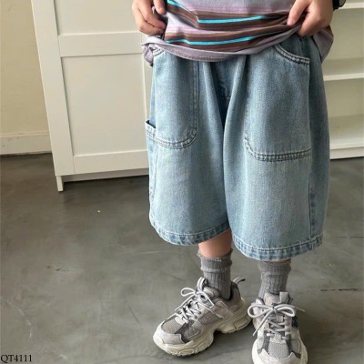 QT4111 QUẦN SHORT JEAN LỬNG CHO BÉ TRAI
