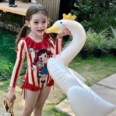 DB1106 ĐỒ BƠI LIỀN THÂN DÀI TAY HOẠT HÌNH BG