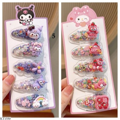 KT1550 SET 2 VỈ KẸP TÓC HOẠT HÌNH CHO BÉ