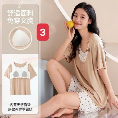 SM3317 BỘ NGỦ VIỀN BÈO KÈM ĐỆM NGỰC