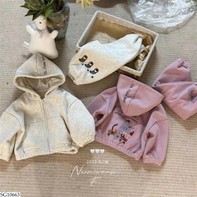 SG10663 BỘ NỈ HOẠT HÌNH BÉ GÁI