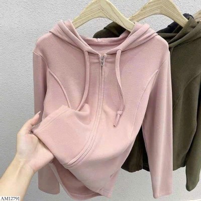 AM12791  ÁO KHOÁC NỈ CÓ MŨ