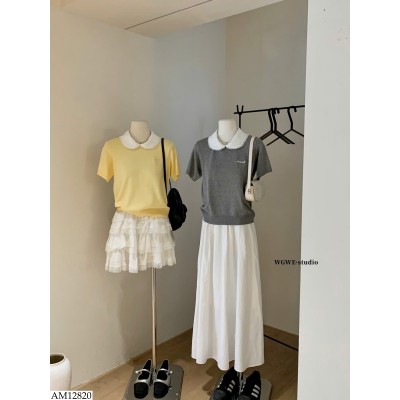 AM12820 ÁO PHỐI CỔ BÚP BÊ HÃNG W.G.W.E