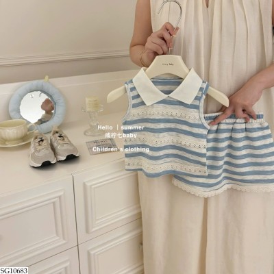 SG10683 SET KẺ SÁT NÁCH PHỐI REN CHO BÉ GÁI