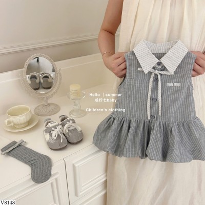 V8148 VÁY POLO KẺ SỌC BG