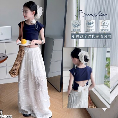 SG10685 SET ÁO CRT MIX QUẦN ỐNG RỘNG BG