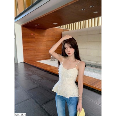 AM12831  ÁO 2 DÂY HOA HỒNG W.G.W.E