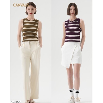 AM12836 ÁO KẺ NGANG SÁT NÁCH CANVAUS