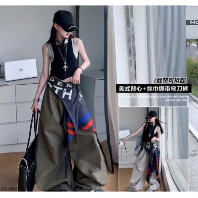 SG10697 SET ÁO SÁT NÁCH + QUẦN SUÔNG PHONG CÁCH BÉ GÁI
