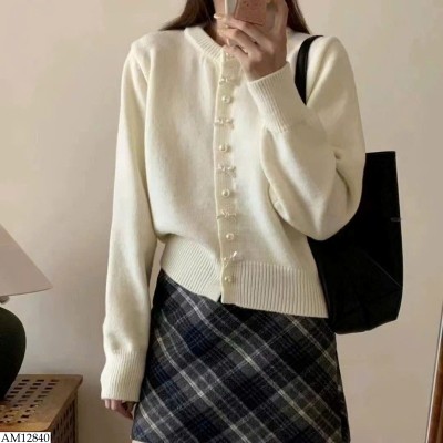 AM12840 ÁO CARDIGAN NƠ CÚC NGỌC