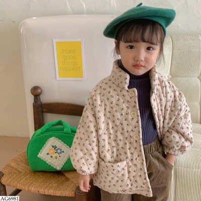 AG6981 ÁO KHOÁC HOA NHÍ BÉ GÁI