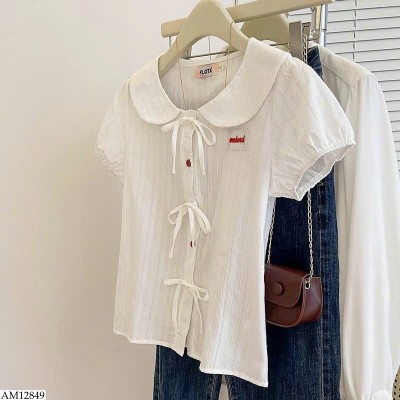 AM12849 ÁO SƠ MI CỔ BÈO NỮ