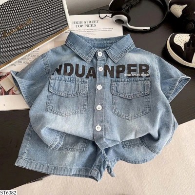 ST6082 BỘ DENIM CỘC TAY BT