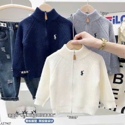 AT7907 ÁO LEN CARDIGAN THÊU NGỰA KACADY BT