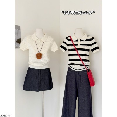 AM12845 ÁO LEN DỆT CỔ POLO