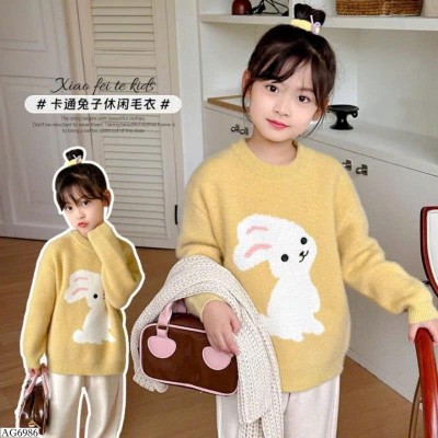 AG6986 ÁO LEN THỎ CUTE BÉ GÁI