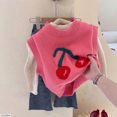 AG6994 ÁO GILE LEN CHERRY