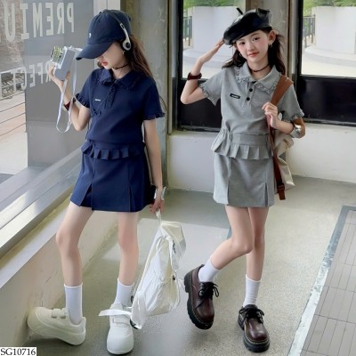 SG10716 SET ÁO POLO MIX CV XẾP LY BG