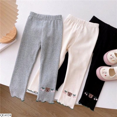 QG4124 COMBO 3 QUẦN LEGGING THÊU GẤU 