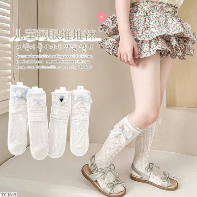 TC1645 SET 4 ĐÔI TẤT REN CỔ CAO