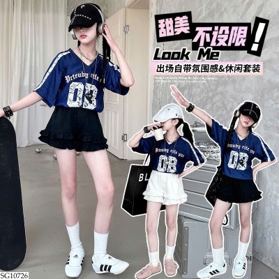 SG10726 SET ÁO CỔ V MIX SHORT BÈO BG