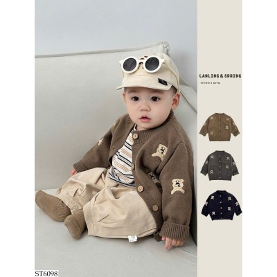 ST6098 SET ÁO KẺ PHỐI CARDIGAN MIX QUẦN DÀI BT