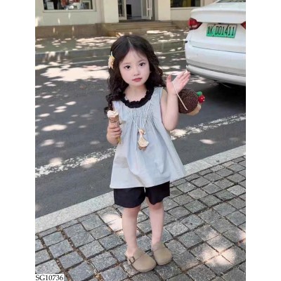 SG10736 SET ÁO SÁT NÁCH MIX QUẦN SHORT NINGLI