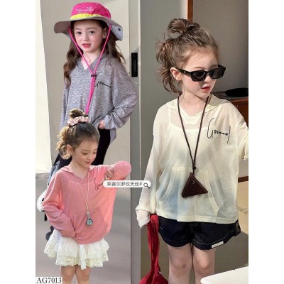 AG7013 ÁO THUN MỎNG DÀI TAY CÓ MŨ AMBBKIDS