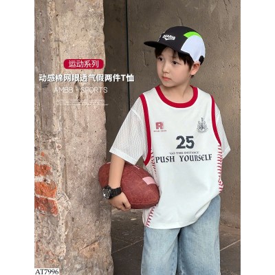 AT7996 ÁO PHÔNG TAY LƯỚI CHO BÉ TRAI HÃNG AMBB