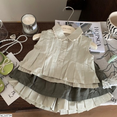 SG10739 SET ÁO SÁT NÁCH MIX QUẦN VÁY BG