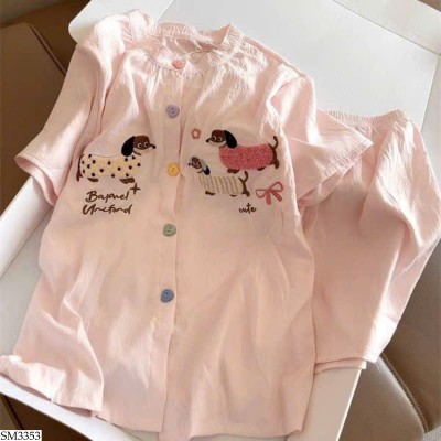SM3353 BỘ NGỦ HỌA TIẾT CHÚ CHÓ