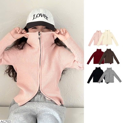AG7021 ÁO KHOÁC LEN CỔ LỌ  BG