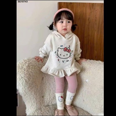 SG10743 SET ÁO HELLOKITTY VÀ QUẦN LEGGING BÉ GÁI