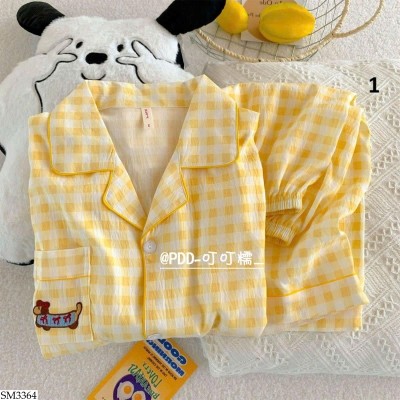 SM3364 BỘ PIJAMA CỘC TAY NỮ