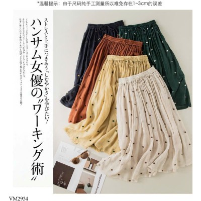 VM2934 VÁY CHẤM BI LƯNG CHUN CHO NỮ