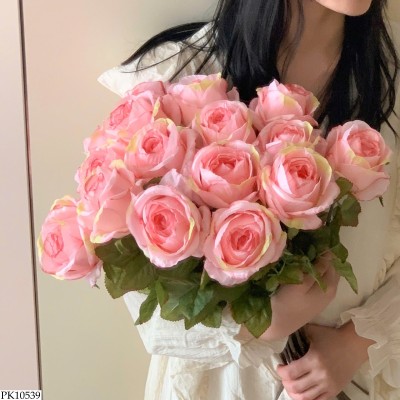 PK10539 SET 10 BÔNG HOA HỒNG LỤA