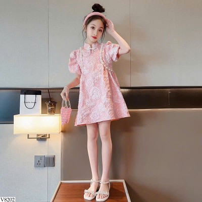 V8202 VÁY HOA TAY BỒNG BG