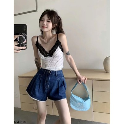 QM4518  QUẦN SHORT VIỀN REN NỮ